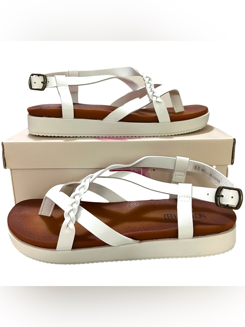 Not Rated Sela Sandal in White Womens 8.5